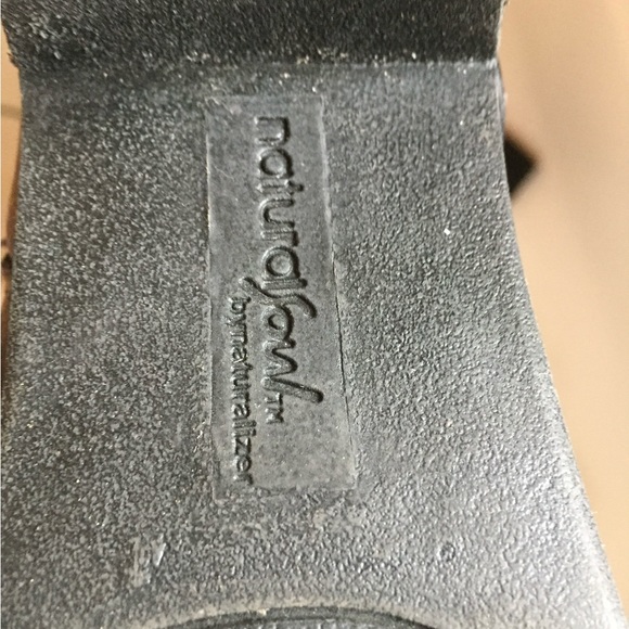 Natural Soul Boots By Naturalizer Women's Sz 7  Blk Strappy Riding Boot Side Zip - Picture 5 of 8